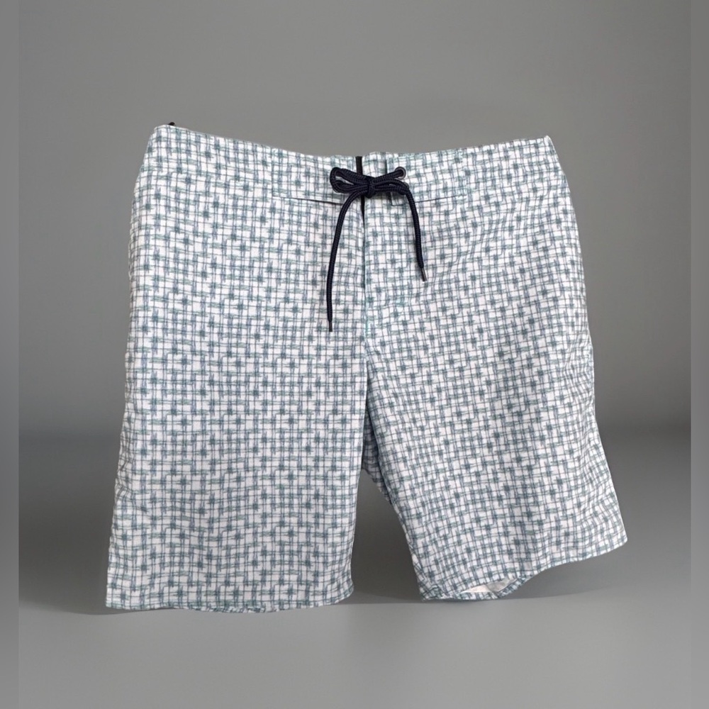Zachary Prell Ashby Swim Trunks Light Blue Elastic Waist Pockets Lined 32 NWT